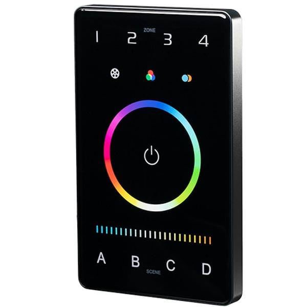 12-24 volt RGB+TW Black Dimmable DMX Tunable Wall Control